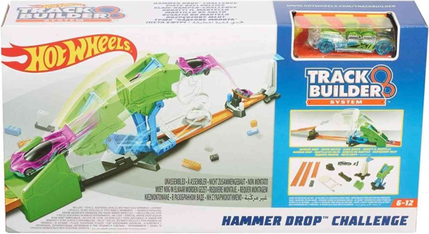 Promo HOT WHEELS TRACK BUILDER HAMMER DROP CHALLENGE ORIGINAL HOTWHEELS Diskon Di Seller