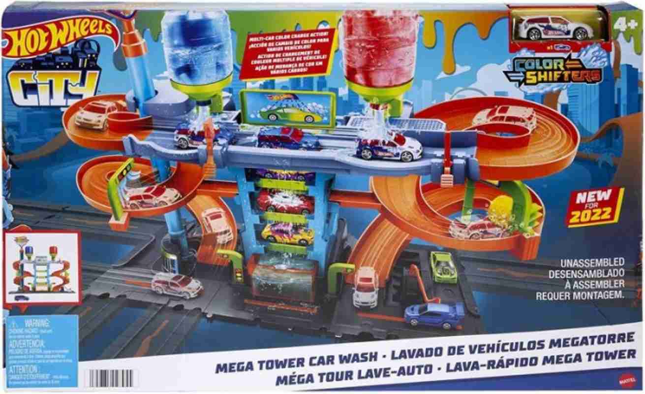 Promo HOTWHEELS City Mega Tower Car Wash Track Hot Wheels ORIGINAL Mattel Diskon 23 Di Seller