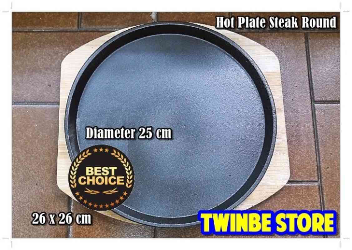 Promo Piring Hot Plate Piring Teppanyaki Hot Plate Steak BBQ Round 25 Cm Diskon 33 Di