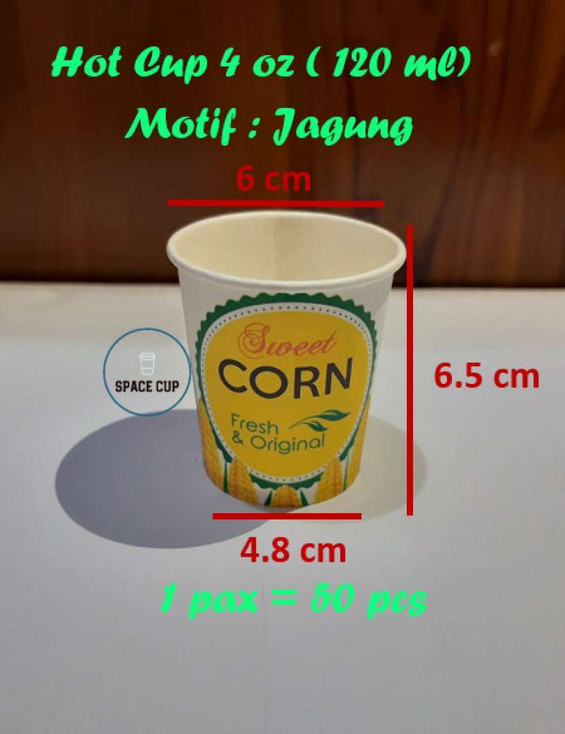 Promo Paper Hot Cup Gelas Kertas Oz Ml Jagung Pcs Diskon