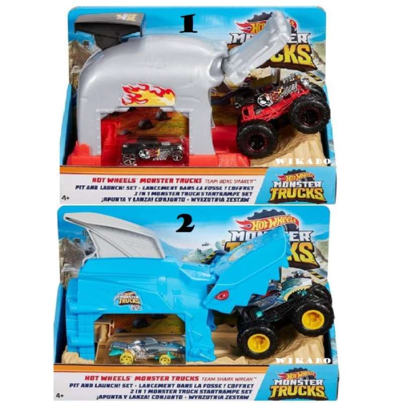 Promo Hot Wheels Monster Truck Pit And Launch Ada Mobil Monster