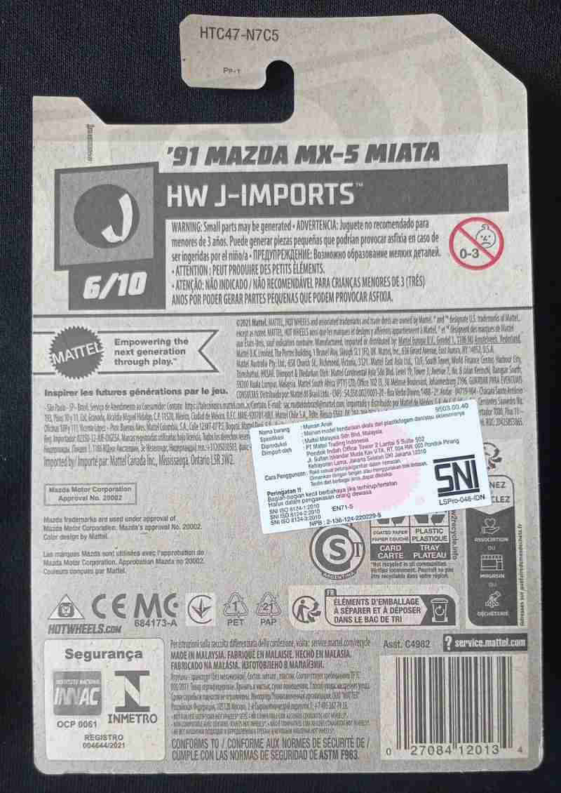 Jual Hot Wheels Mazda Mx Miata Hw J Imports Black Di Seller Royaleksander Manggarai
