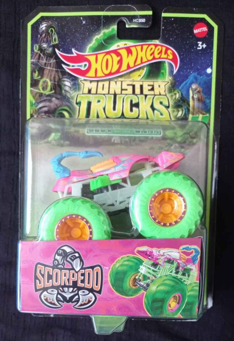 Jual Hot Wheels Scorpedo Hotwheels Monster Trucks Glow In The Dark Pink Di Seller