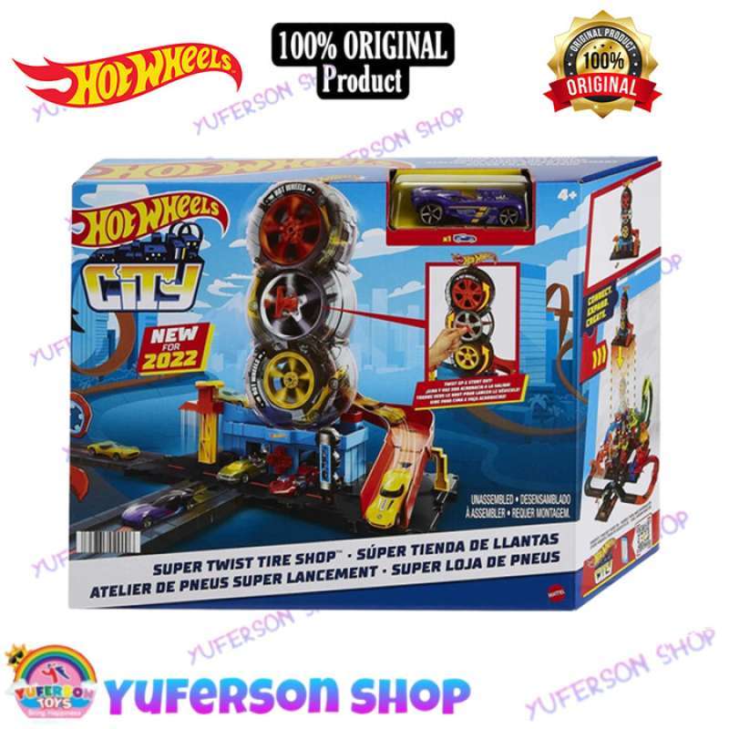Promo Hot Wheels Hotwheels City Super Spin Twist Tire Shop Playset Diskon 33 Di Seller Toys