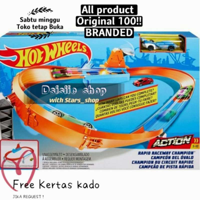 Promo Hotwheels Rapid Raceway Champion Action Track Hot Wheels Diskon 23 Di Seller Qairina