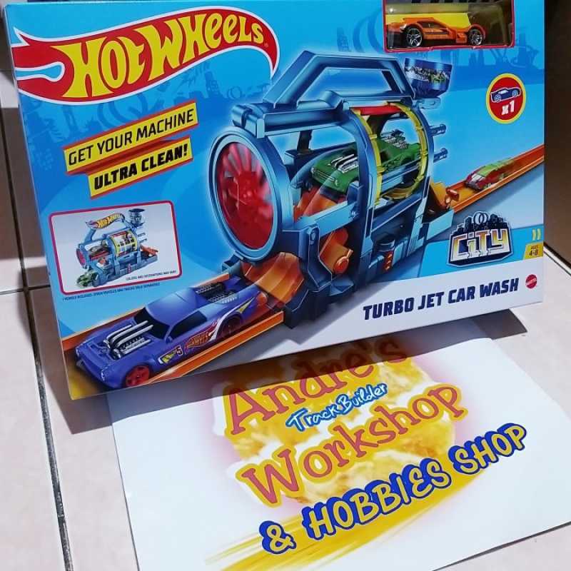 Promo Hotwheels Track Turbo Jet Car Wash Mattel Hot Wheels Track Build Diskon 27 Di Seller Dm