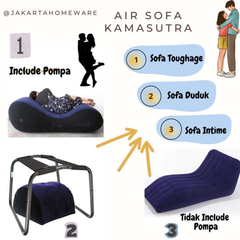 Promo Air Sofa Kamasutra Inflatable Sex Dengan Pompa Portable Sofa