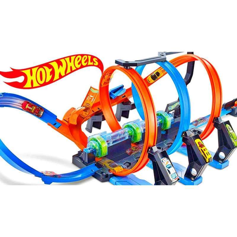 Promo Hot Wheels Corkscrew Crash Motorized Loop Track Set Hotwheels Tomica Diskon Di Seller