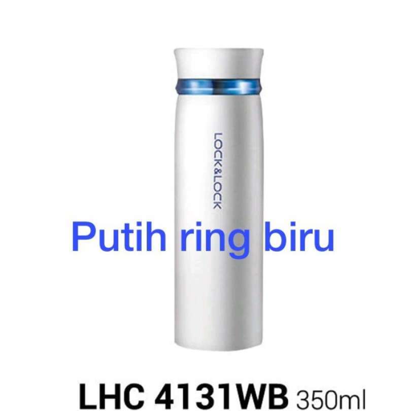 Promo Locknlock Hot And Cool Tumbler Feather Light Ring Thermos 450ml Putih R Biru Diskon 50