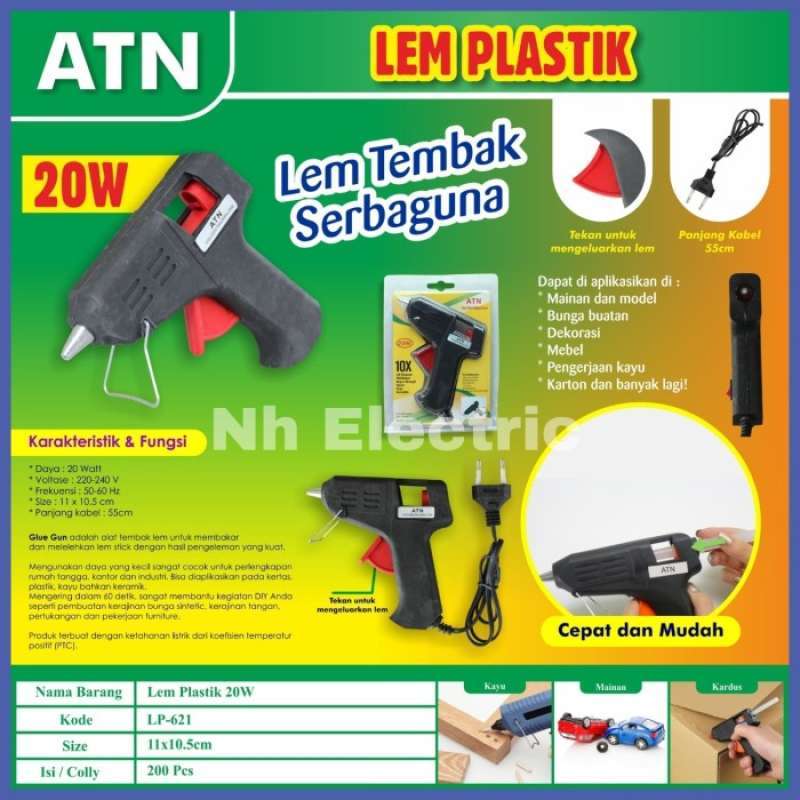 Jual Alat Lem Tembak W Pistol Lem Tembak Hot Melt Glue Gun Gan On Off Atn Di Seller Supermart