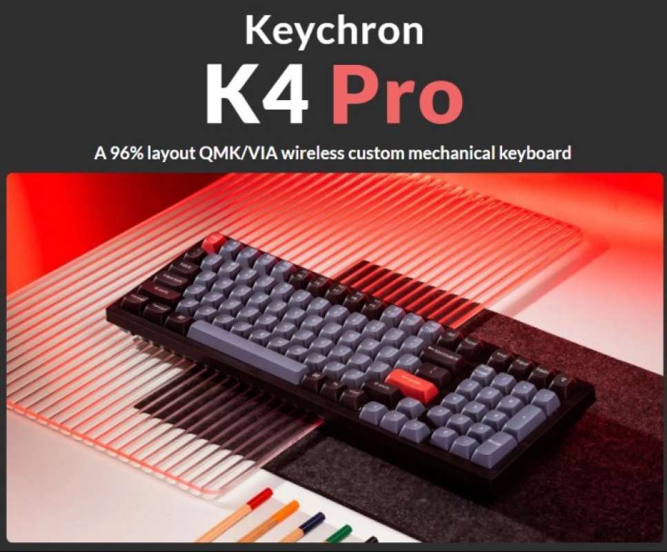 Promo 100 Produk Ori Keychron K4 Pro Qmk Via Fully Assembled Hot Swappable White Backlight