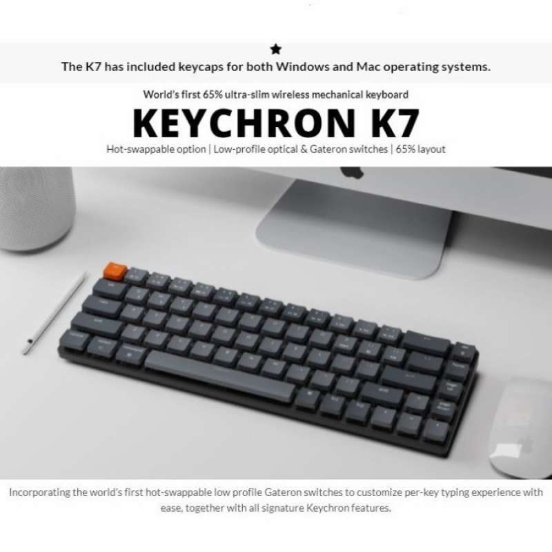 Promo Produk Ori Keychron K Hot Swappable Rgb Backlight Optical Switch Bonus Pouch