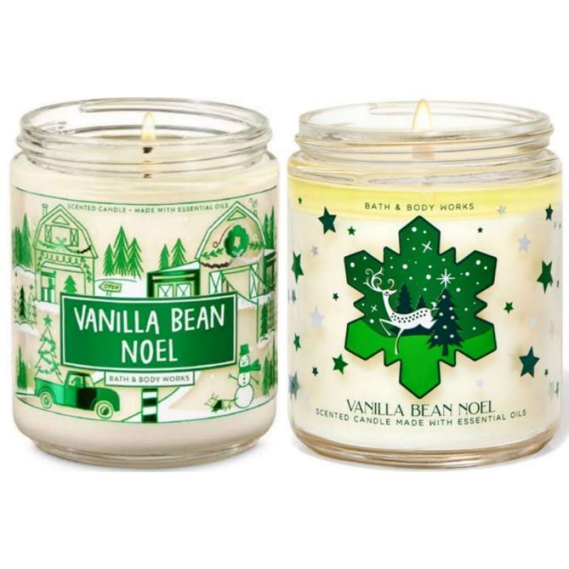 Promo Bath Body Works Bbw Vanilla Bean Noel Wick Medium Candle