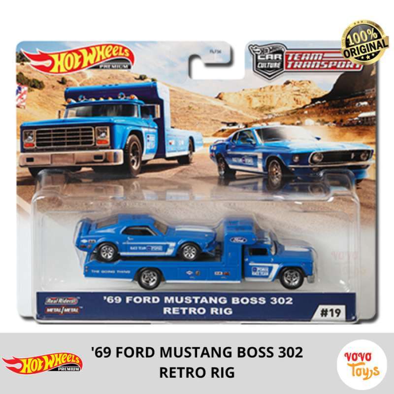 Promo Hot Wheels 69 Ford Mustang Boss 302 Retro Rig Team Tran Hotwheels Diskon 23 Di Seller