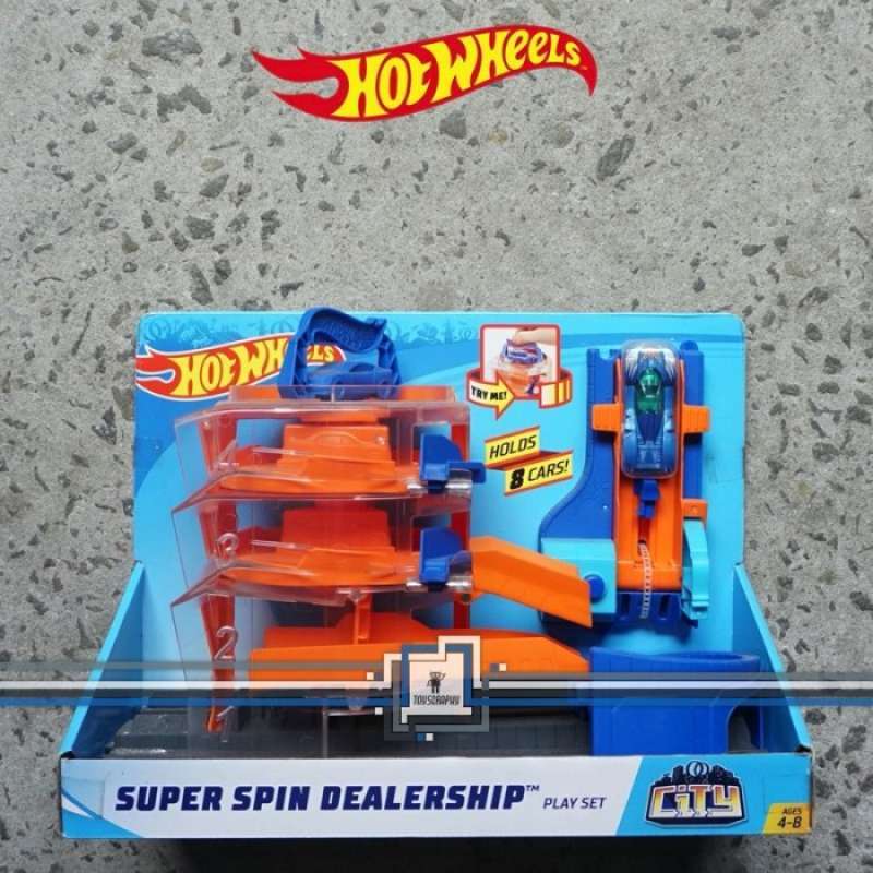 Promo Hot Wheels City Spin Dealership Playset Hotwheels Garage Track Diskon Di Seller