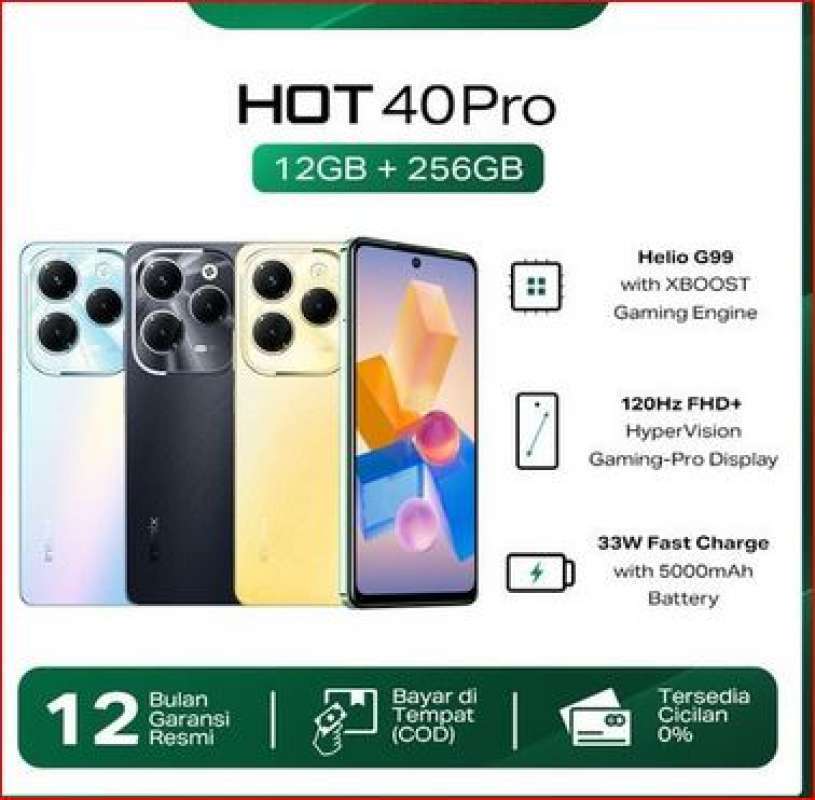 Jual Infinix Hot 40 Pro 12 256 Garansi Resmi Random Di Seller Louise Celluler Gunung Sindur