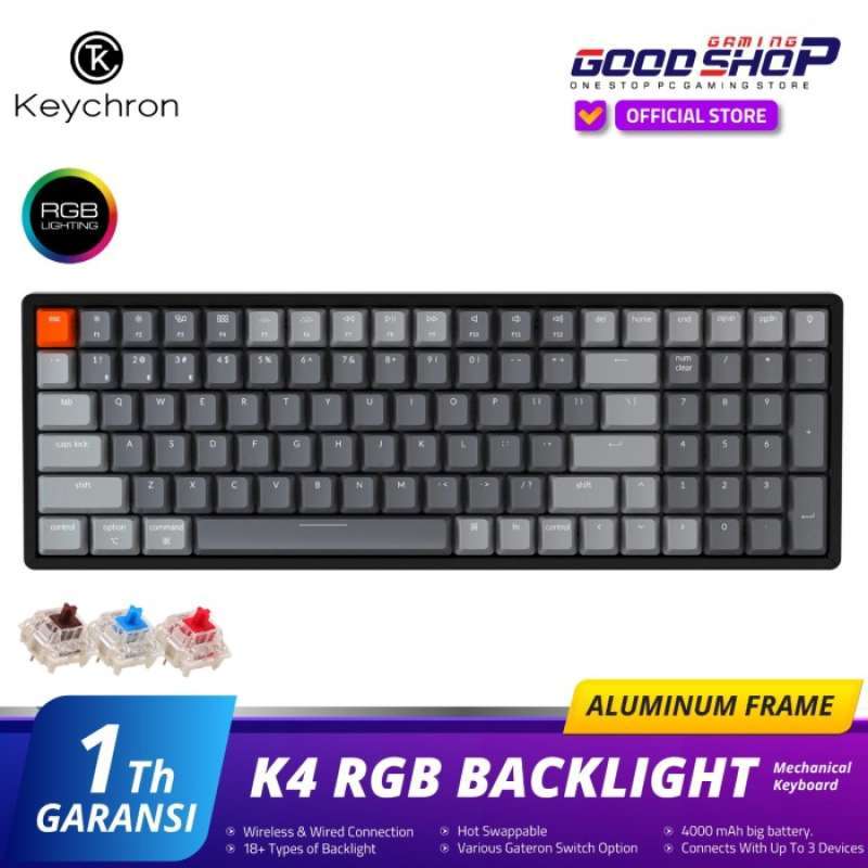 Promo Produk Ori Keychron K Version Hot Swappable Rgb Backlight Aluminum Frame Diskon