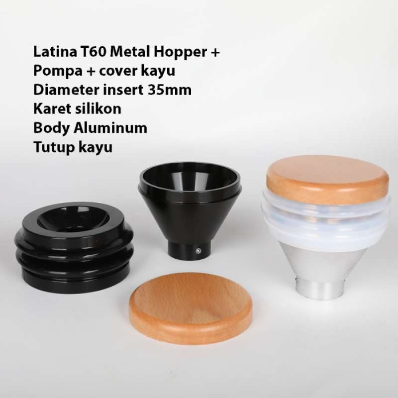 Promo Corong Logam Metal Hopper Pump Cover Untuk Latina T60 Libra Grinde Diskon 33 Di