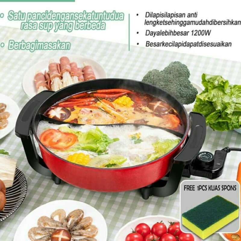 Promo Hot Pot Listrik 2 In 1 Dua Sisi Panci Dual Rasa Panci Elektrik Diskon 23 Di Seller Danis