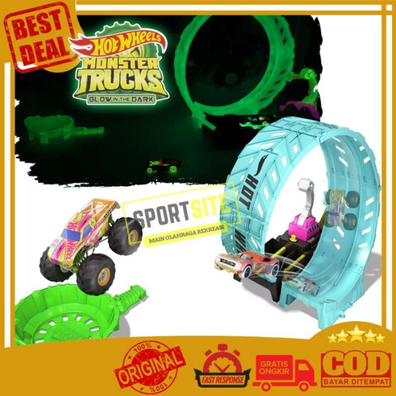 Promo Monster Trucks Epic Loop Challenge Hot Wheels Track Set Mainan