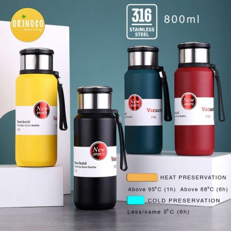 Promo NOCO BOTOL MINUM TERMOS HF VACUUM FLASK ML TAHAN HOT COLD Hijau Diskon Di