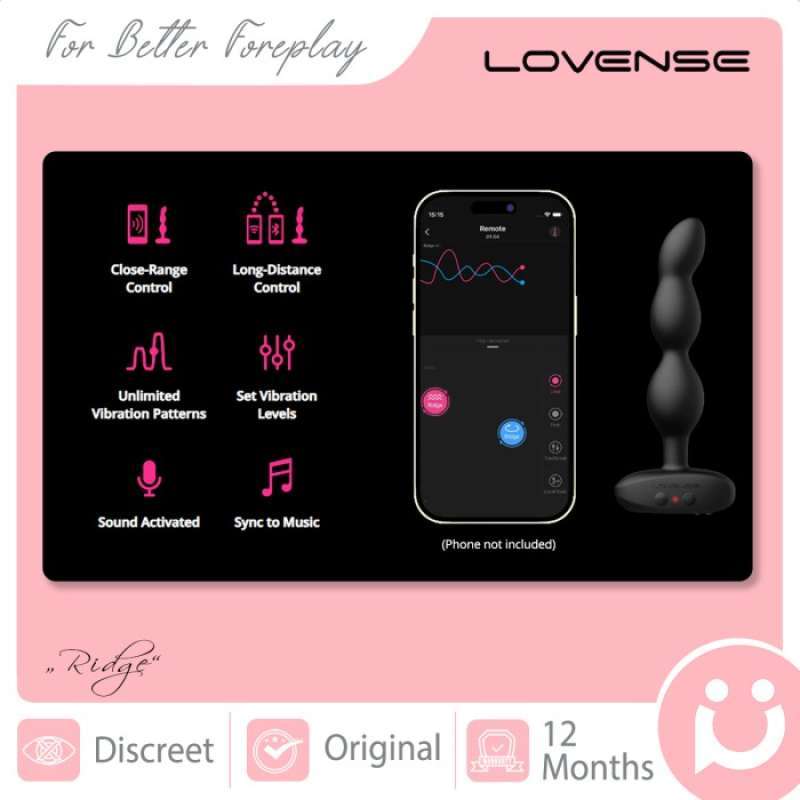 Promo Lovense Ridge App Controlled Vibrator Rotating Anal Beads Uni Diskon 50 Di Seller