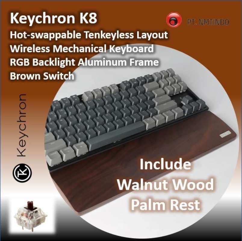 Promo Produk Ori Keychron K Hot Swappable Rgb Backlight Aluminum Frame Palm Rest Diskon