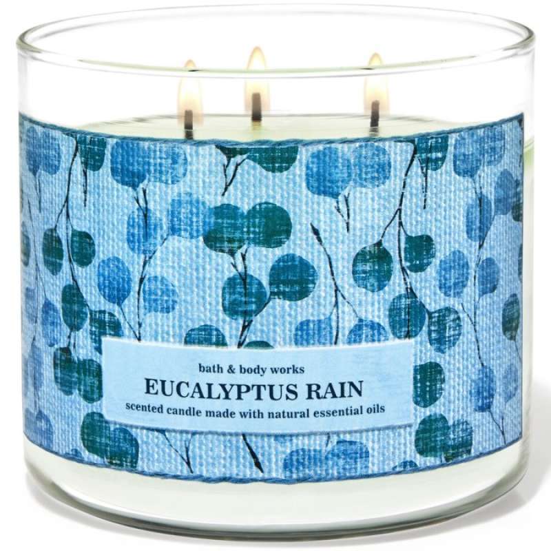 Promo Bath Body Works Bbw Eucalyptus Rain Wick Scented Candle G