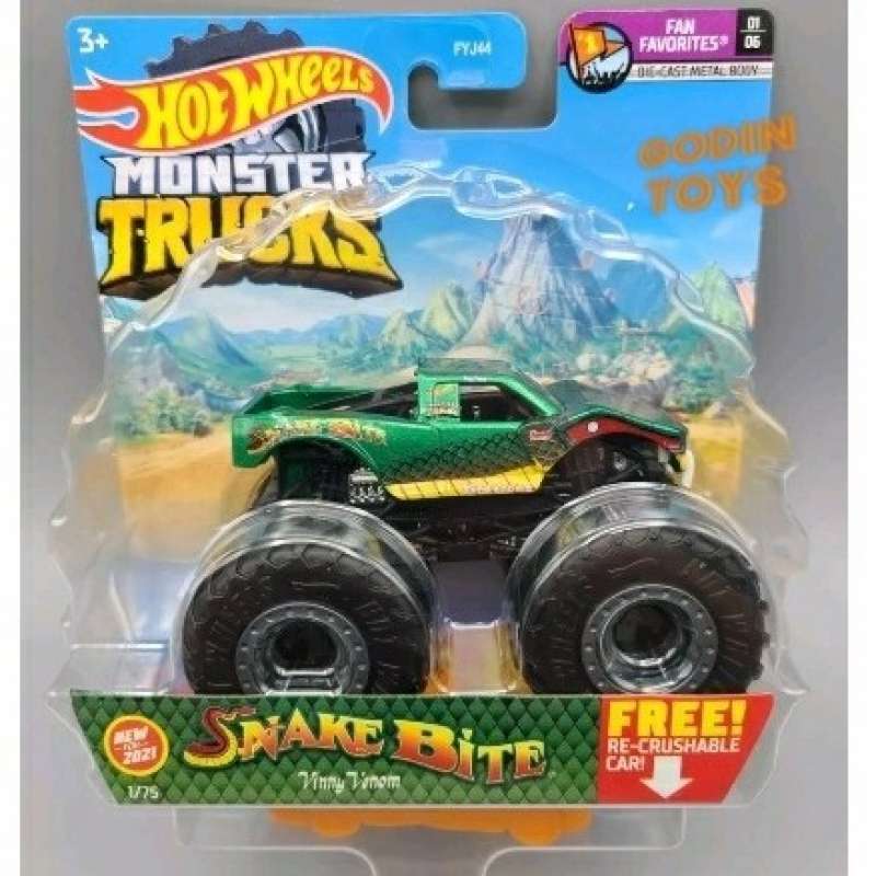 Promo Monster Trucks Snake Bite Hot Wheels Truck Hotwheels Diskon Di Seller Puas Shop