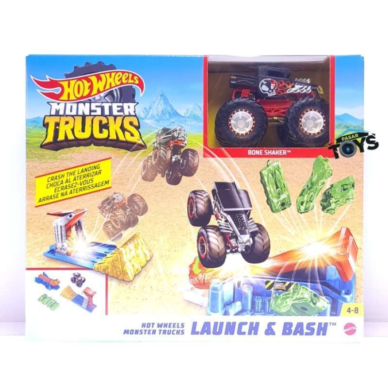 Jual Hot Wheels Monster Trucks Launch Bash Playset With Launcher Mattel Di Seller Toys Island