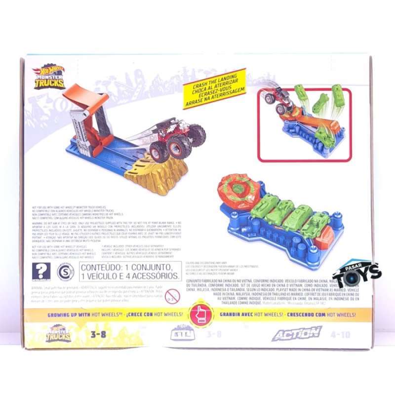 Jual Hot Wheels Monster Trucks Launch Bash Playset With Launcher Mattel Di Seller Toys Island