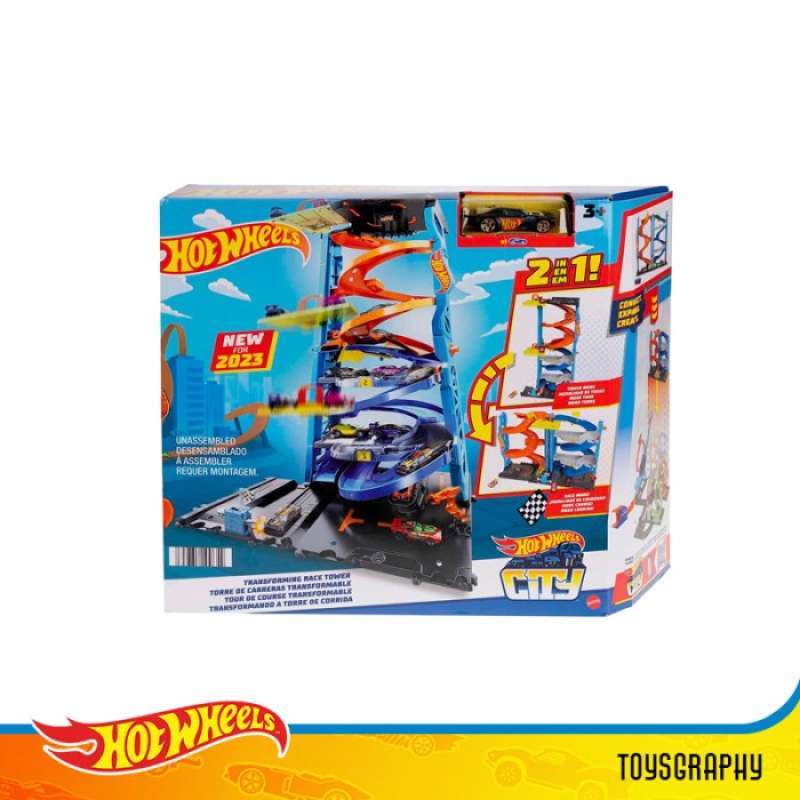Promo Hot Wheels City Transforming Race Tower Playset Track Hotwheels