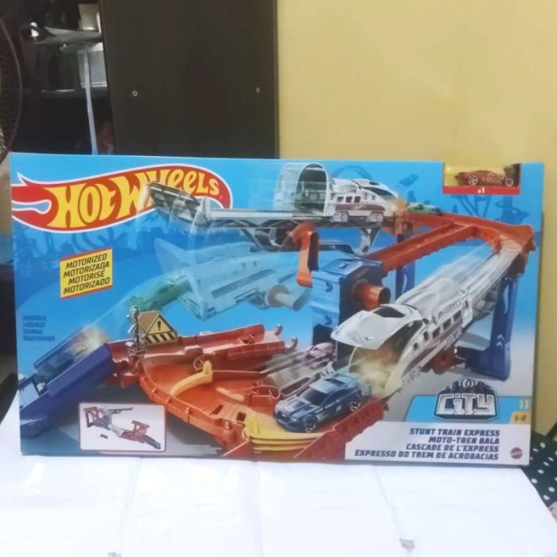 Promo Hot Wheels City Track Stunt Train Express Moto Tren Bala Diskon Di Seller Prasywa Shop