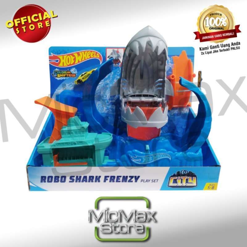 Promo Hot Wheels Hotwheels City Color Shifters Robo Shark Frenzy Playset Diskon Di Seller