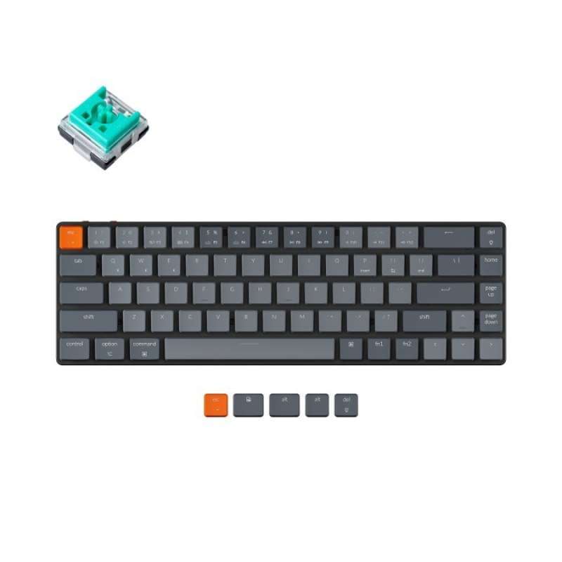 Promo Keychron K White Backlight Optical Switch Hot Swappable Bonus Pouch Diskon Di