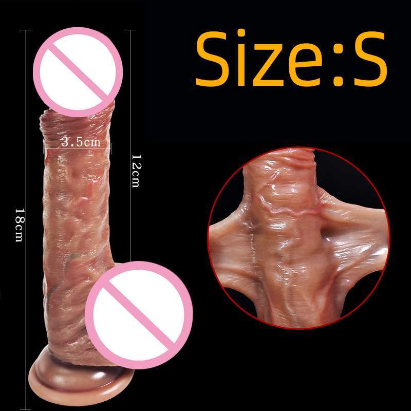 Jual Male Realistic Penis Sliding Foreskin Big Dildo Women Masturbator