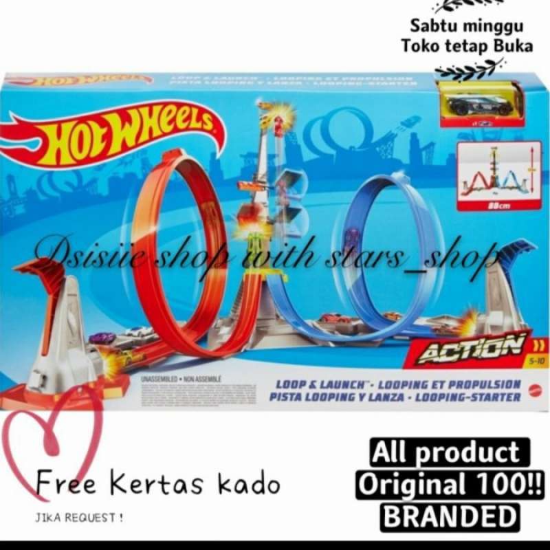 Promo Hotwheels Loop And Launch Track Set Original Track Mobil Hot Wheels Diskon Di Seller