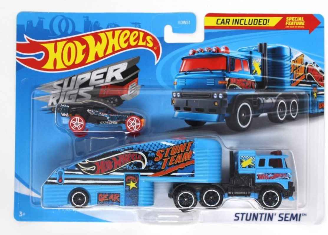 Promo Hot Wheels Super Rigs Haulin Stuntin Semi Blue Diskon 23 Di Seller Exana Store Kalibata