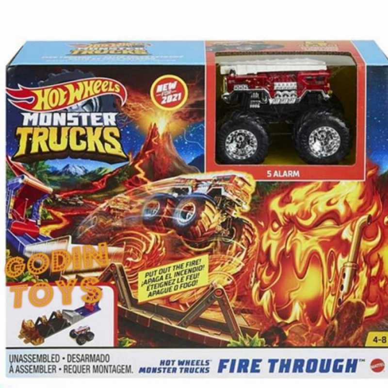 Promo Monster Trucks Fire Through 5 Alarm Hot Wheels Playset Diskon 22 Di Seller Dm Store S