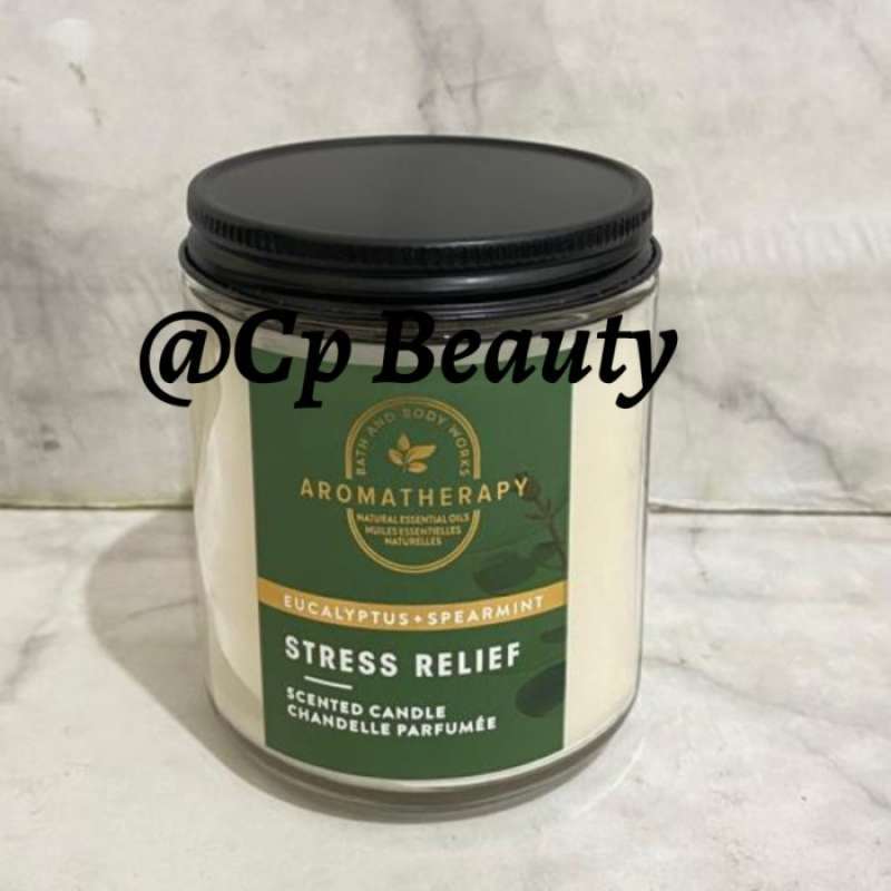 Promo Bbw One Wick Candle Stress Relief Eucalyptus Spearmint Diskon