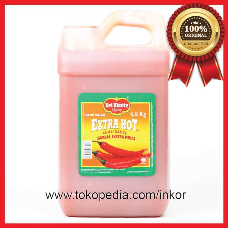 Promo Delmonte Extra Hot Chilli Sauce Sambal Extra Pedas Jerigen 5 5kg Diskon 33 Di Seller