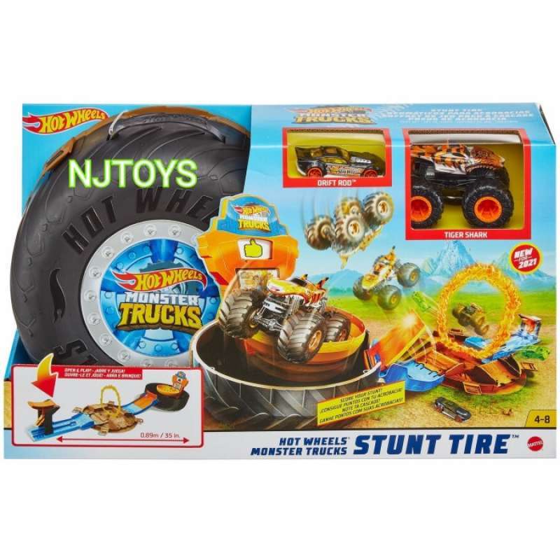 Promo Hot Wheels Track Monster Trucks Stunt Tire Mainan Trek Mobil Balap Diskon 23 Di Seller