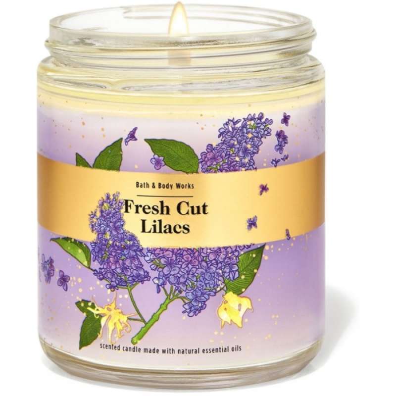 Promo Bath Body Works Bbw Fresh Cut Lilacs Medium Candle G Diskon