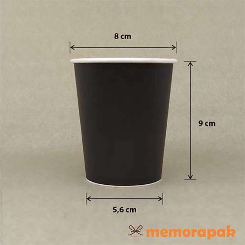 Jual Paper Cup Oz Hot Cup Hitam Polos Gelas Kertas Ml Tutup Di Seller Shin Store