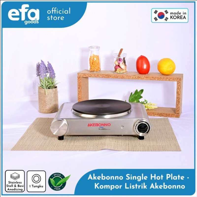 Promo Efa Goods Kompor Listrik 1 Tungku Electric Single Hot Plate Akebonno Terbaru 600w Diskon