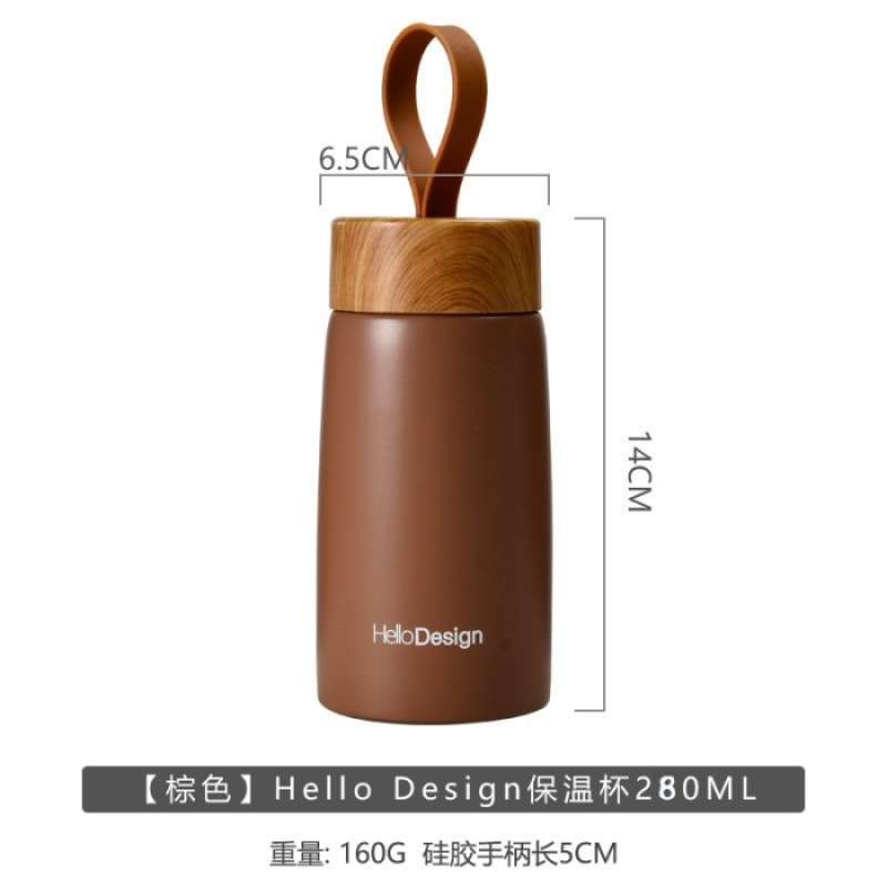 Jual Tumbler Termos Mini Insulated Mug Vacuum Hot Cool Sus 304 280 Ml Brown Di Seller