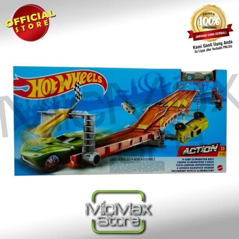 Promo Hot Wheels HotWheels Action 4 Lane Elimination Race Track Set Diskon 23 Di Seller Qairina