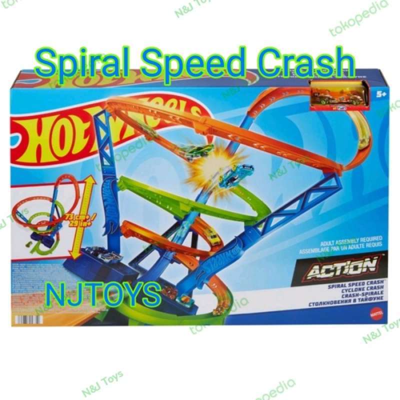 Promo Hot Wheels Track Spiral Speed Crash Trackset Mainan Trek Hotwheels Diskon Di Seller