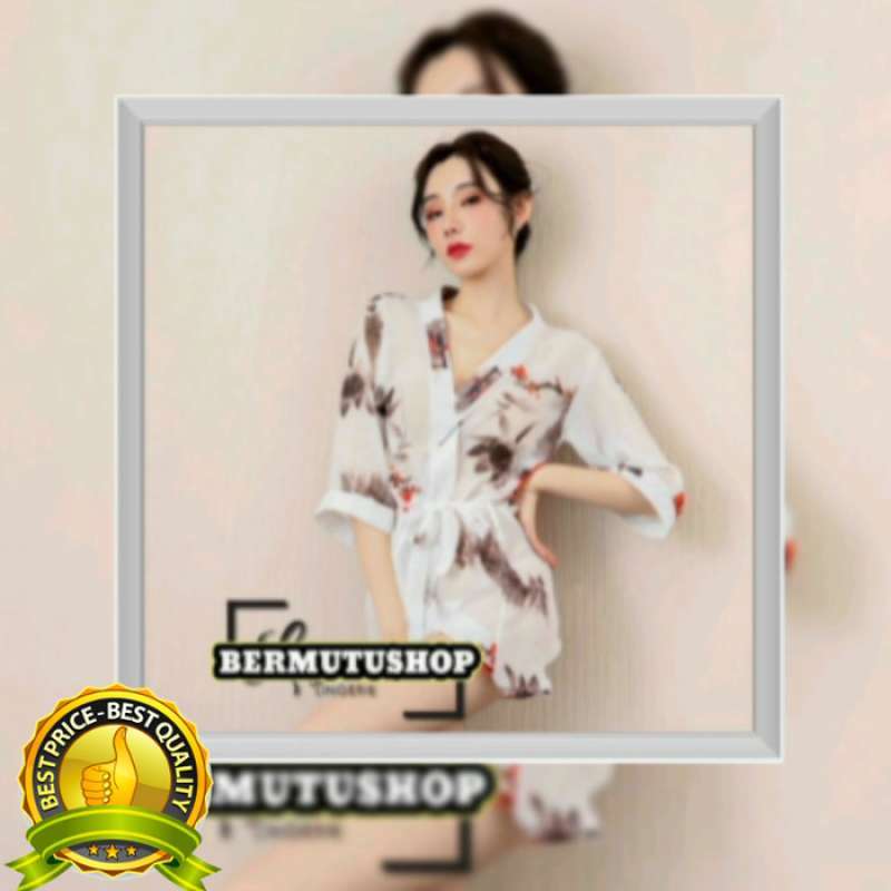 Jual Set Lingerie Seksi G String Model Kimono Lukisan Semi Transparant Di Seller Grand