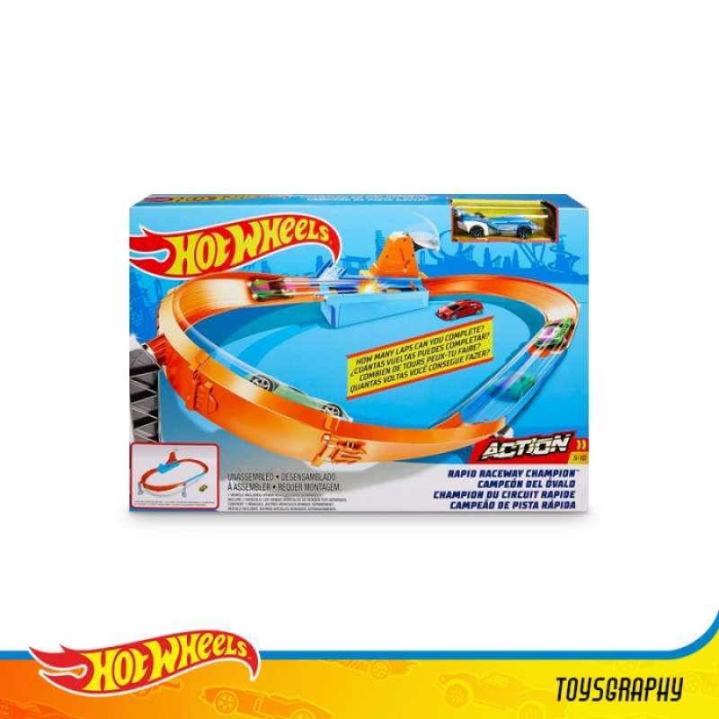 Promo Hot Wheels Action Rapid Raceway Champion Track Set Hotwheels Builder Diskon Di Seller
